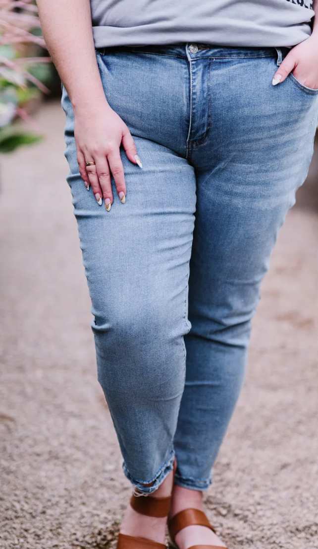 PlusSize Sky Blue High Rise Skinny Jeans