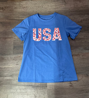 Blue USA Tee