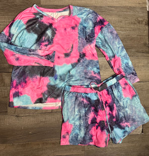 V-Neck Tie Dye PJ set