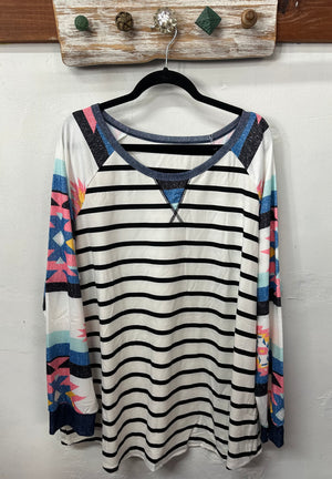 Aztec Stripe Top