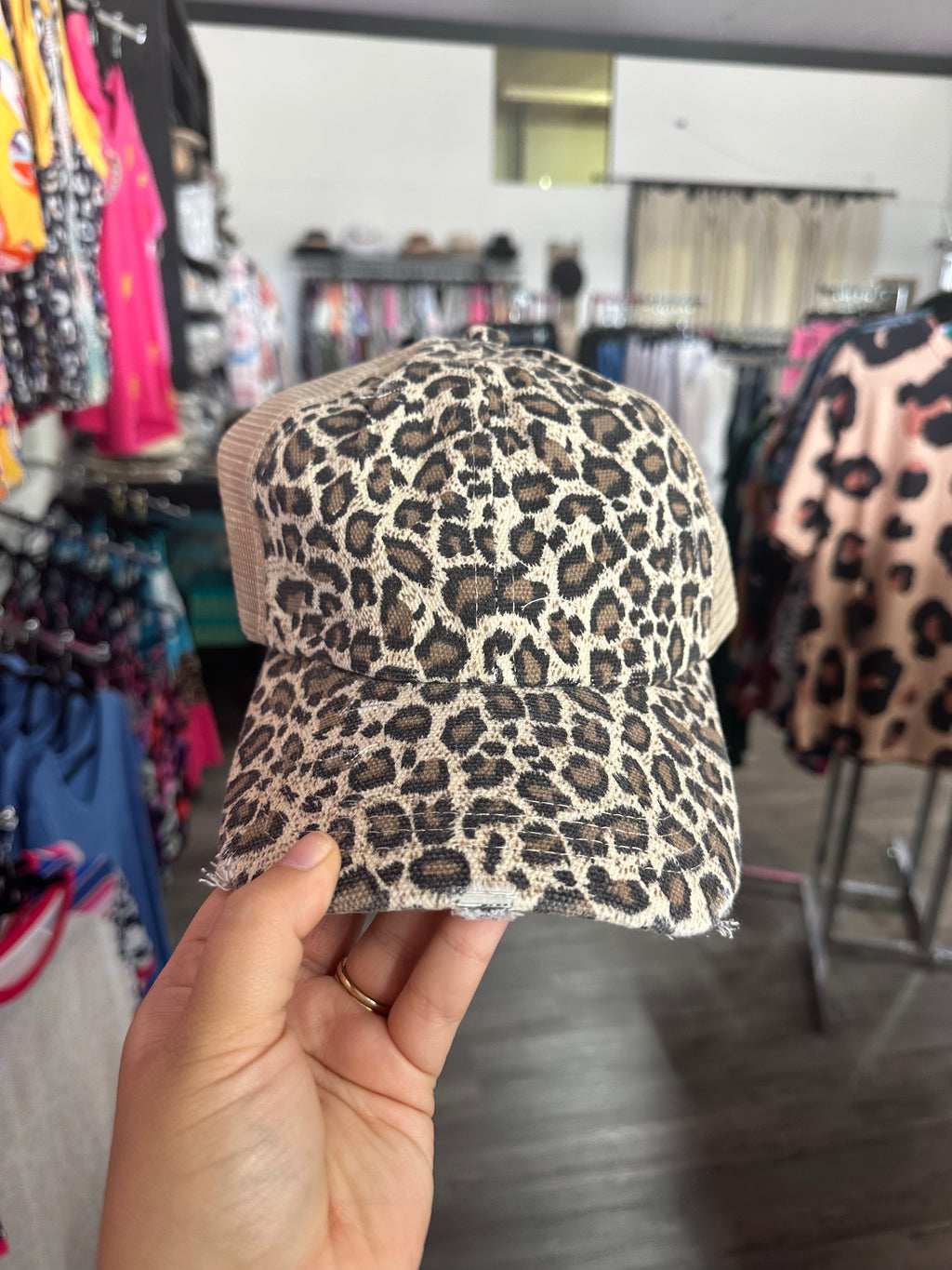 Tan Leopard Hat
