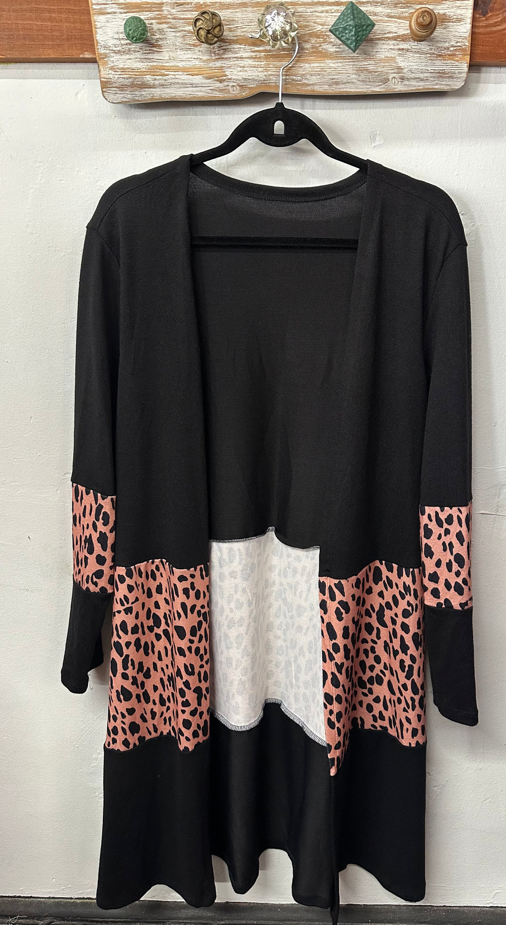 Leopard Colorblock Cardi