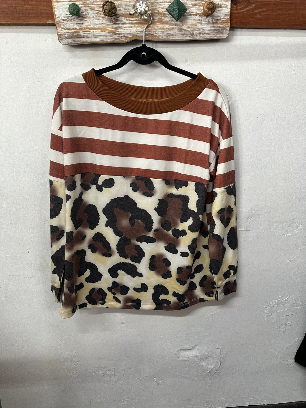 Leopard Stripe Sweatshirt