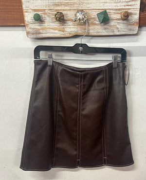 Brown Panel Skirt