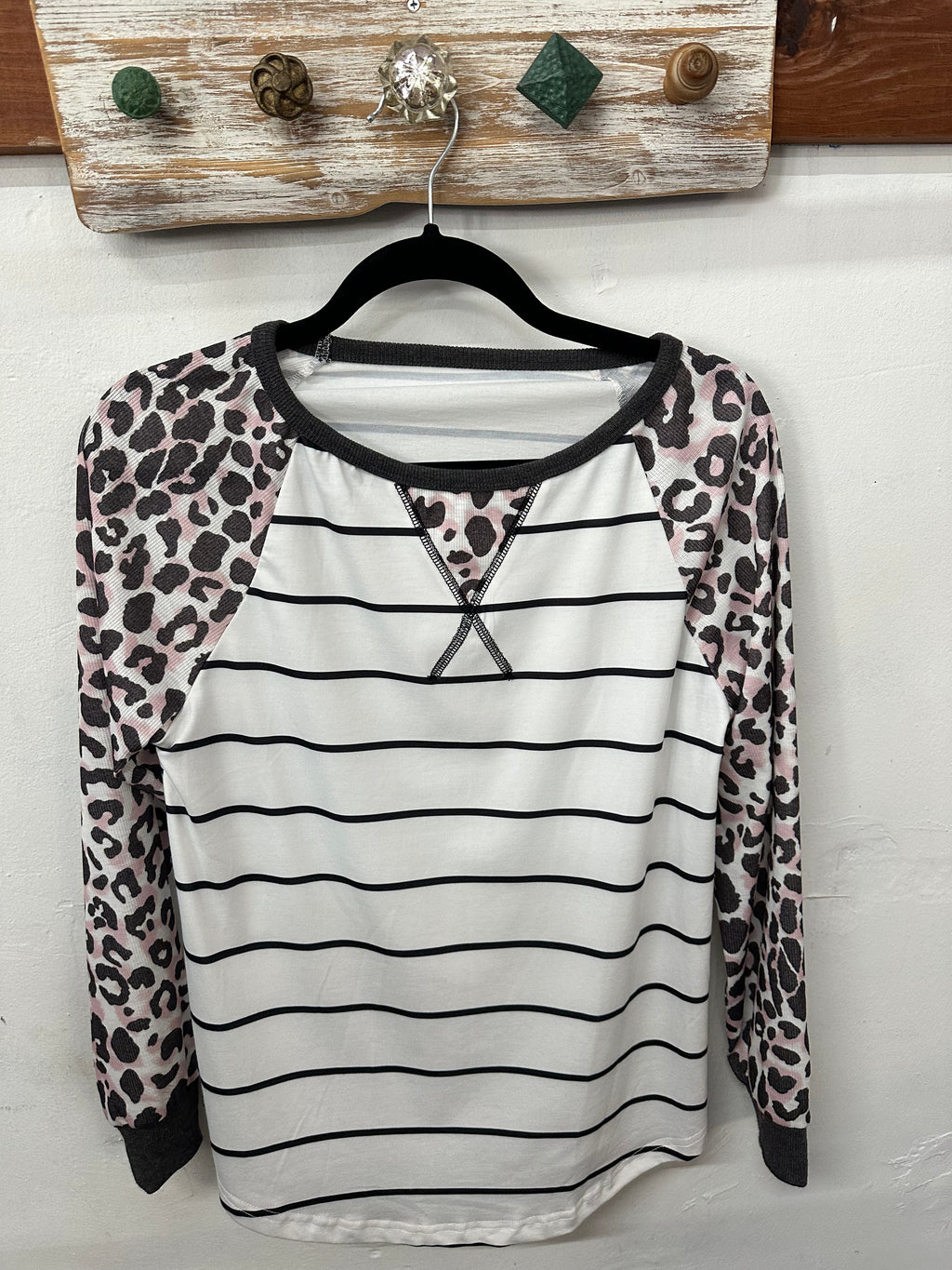 Leopard Stripe Top