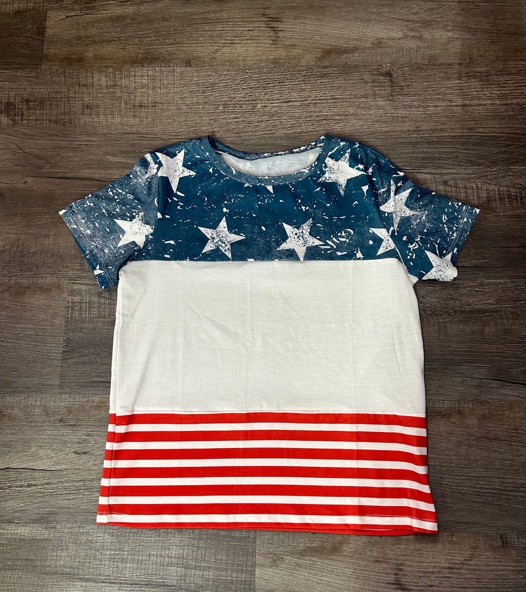 Distressed Star Tee