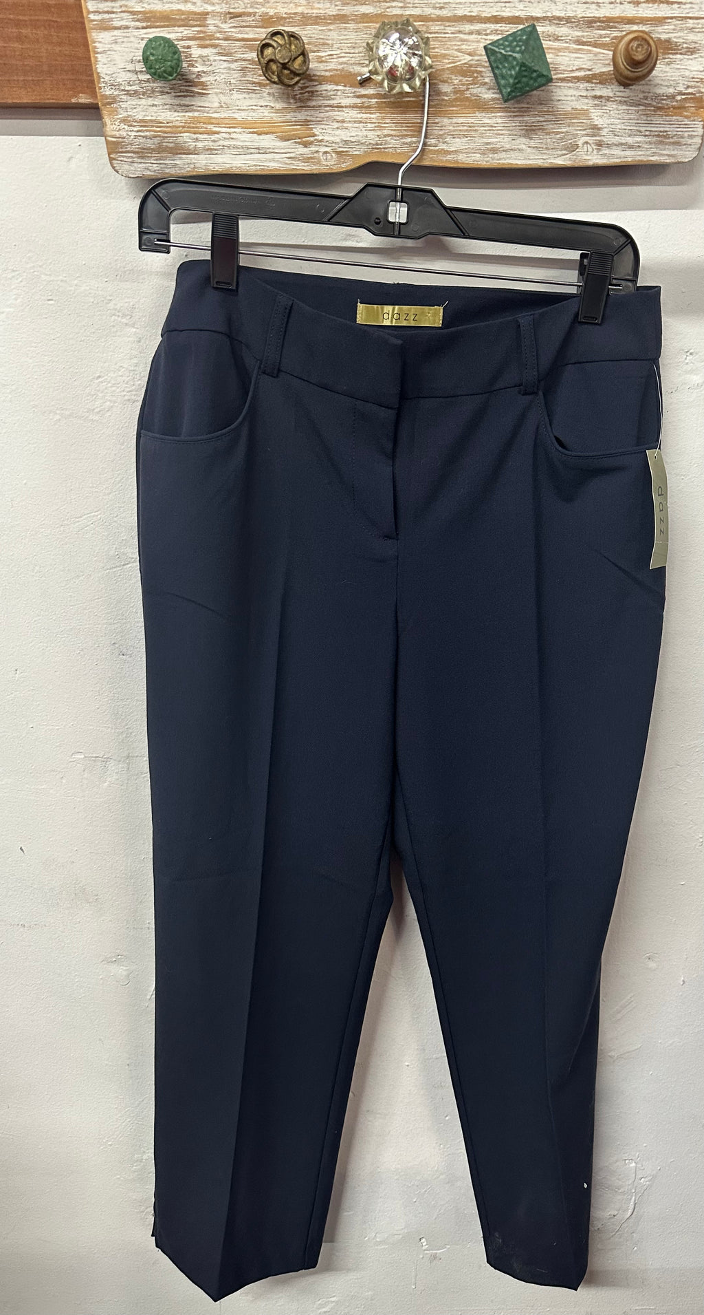 Navy Pleat Pants