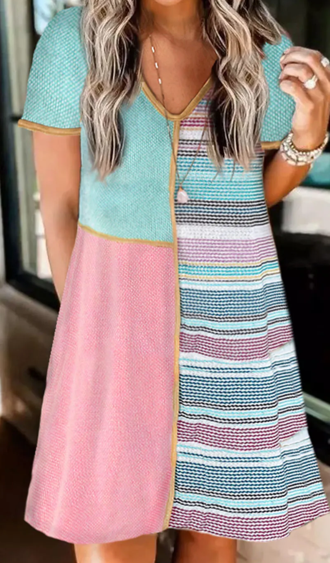MultiColor Stripe Knit Dress