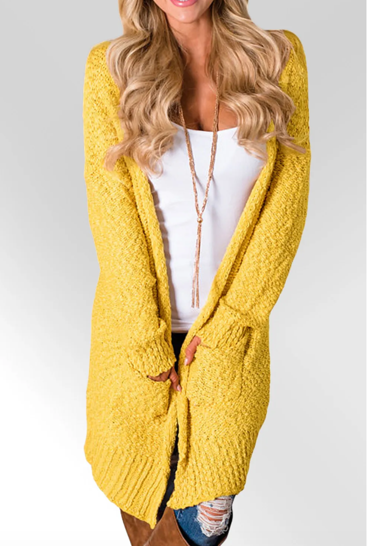 Yellow Popcorn Cardi