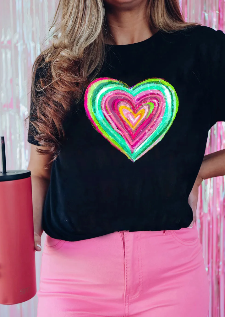 Watercolor Heart Tee