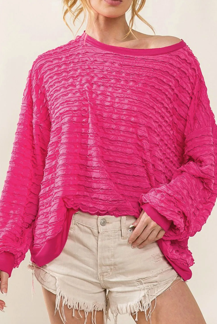 Rose Textured Top