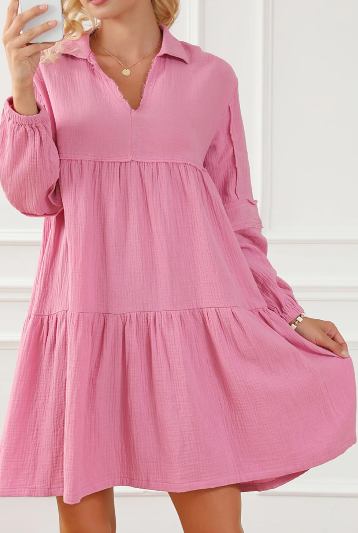 Pink Collared Dress