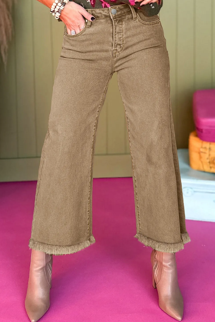 Brown Crop Pants