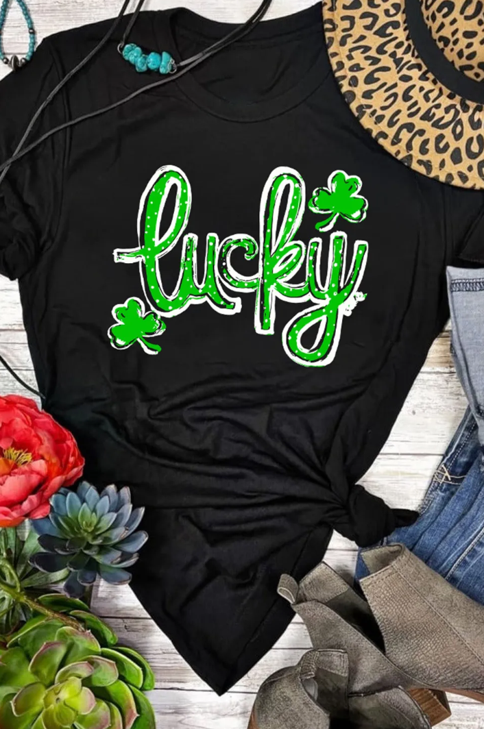 Black Lucky Tee