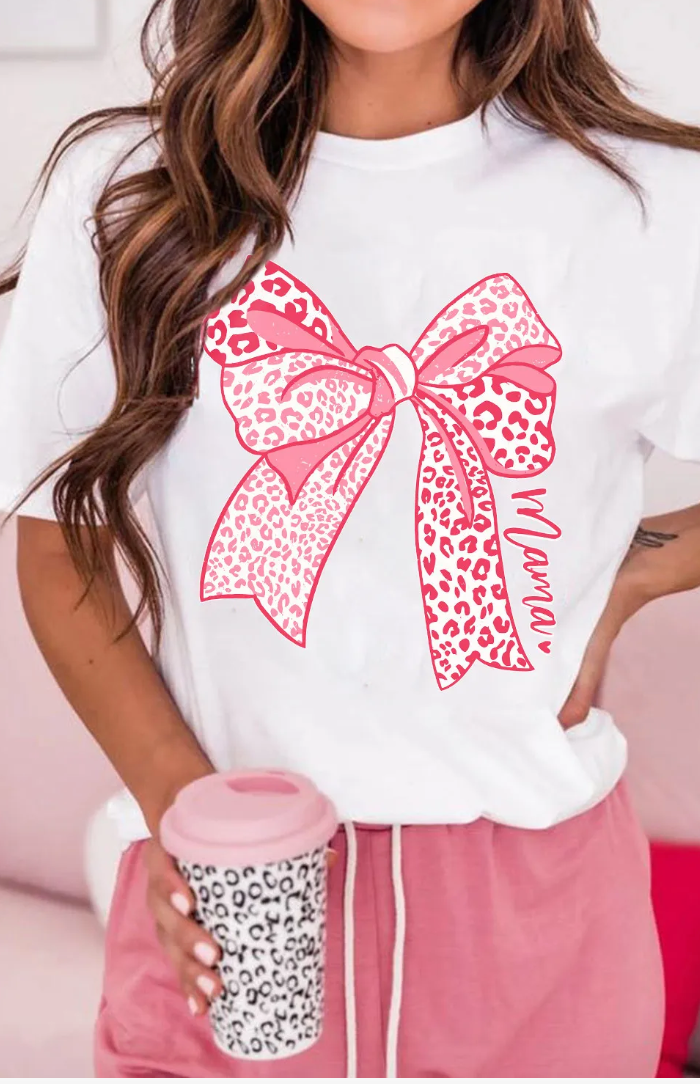 Mama Leopard Bow Tee