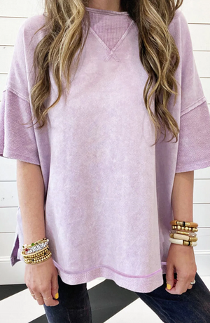 Purple Mineral Wash Top