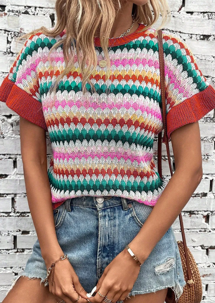 Scale Knit Top