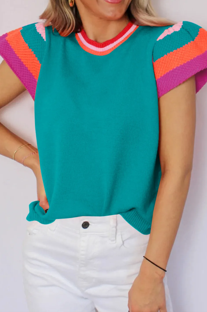 Turquoise Sweater Top