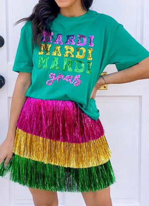 Sea Green Mardi Gras Tee