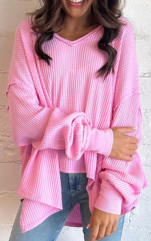 Oversized Waffle Tunic