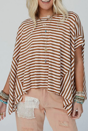 Stripe Batwing Top