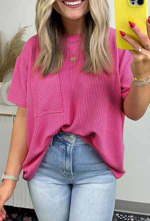 Corded Knit Top