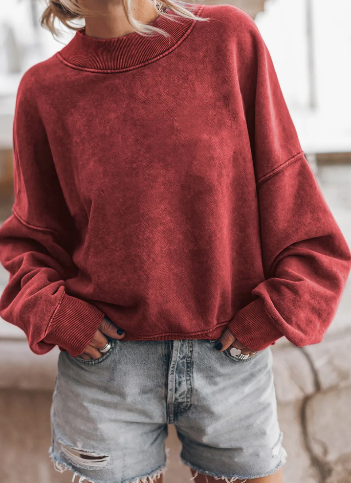 Mock Neck Sweatshirt