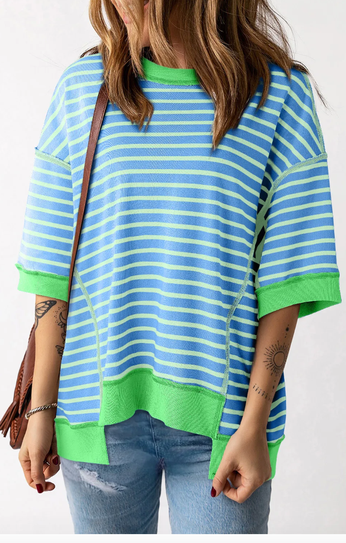 Oversized Striped Top