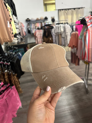 Tan Pony Hat