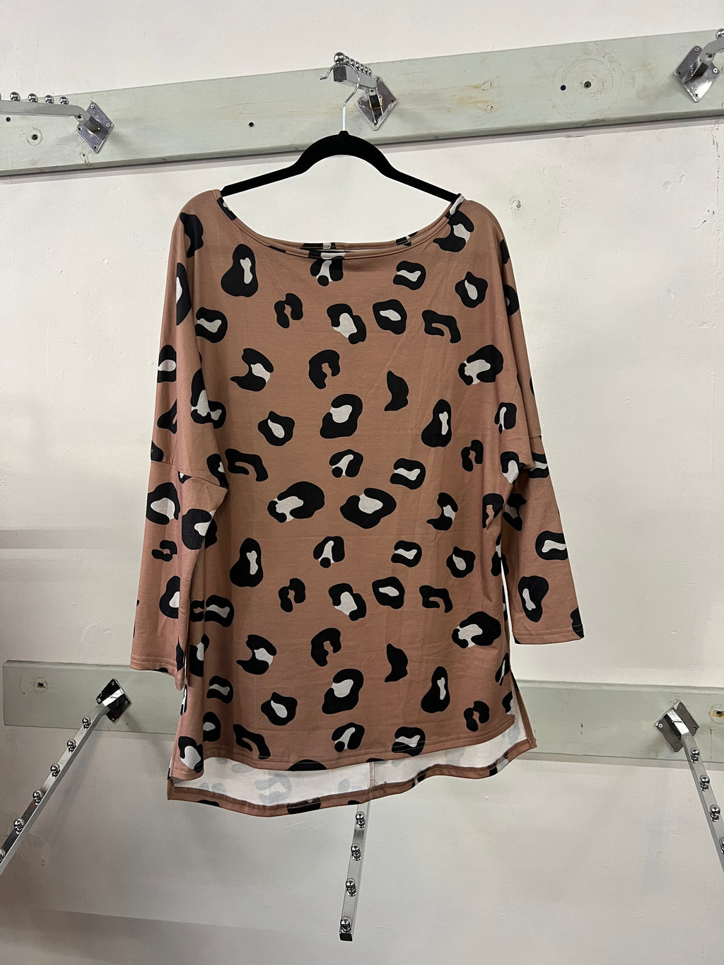 Leopard Print Split Side Top