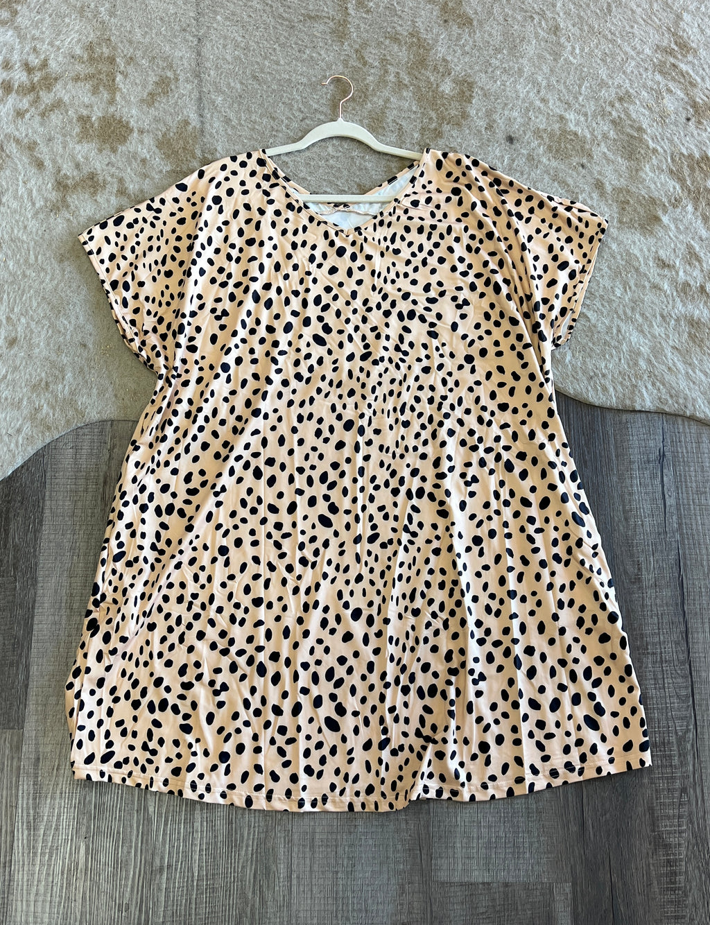 Plus Size Leopard V-Neck Dress