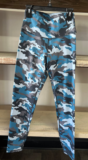 Blue Camo Leggings