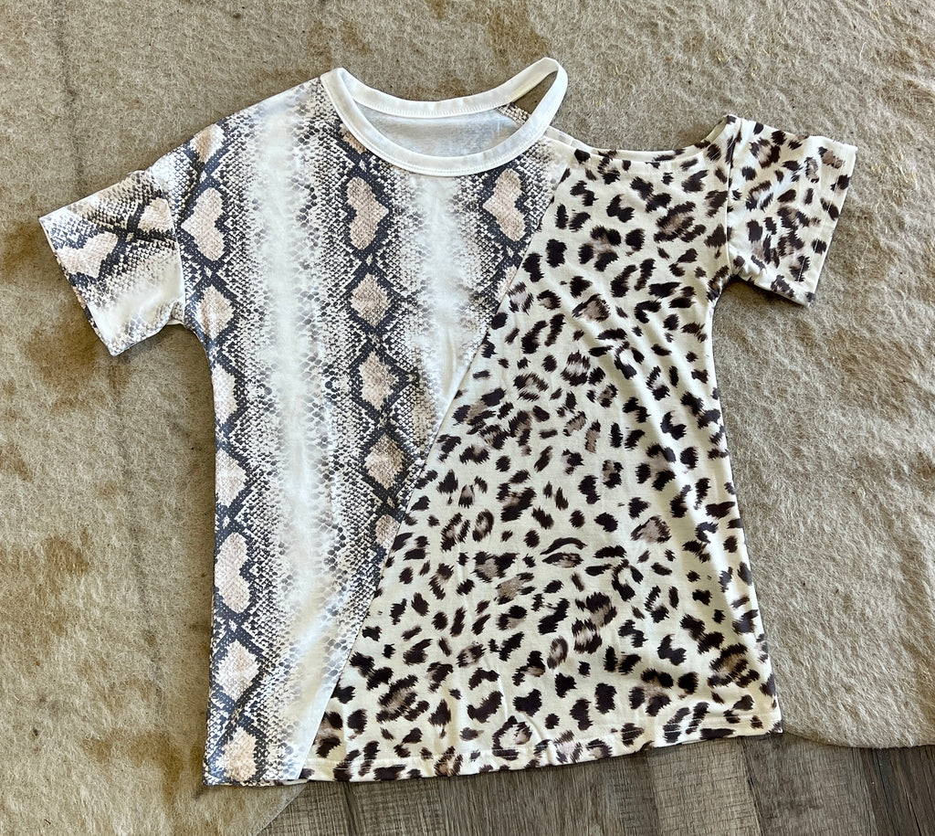 Leopard Snakeskin Top