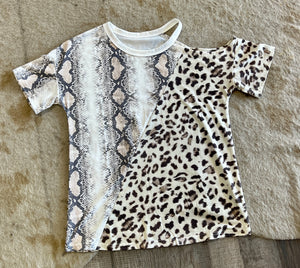 Leopard Snakeskin Top