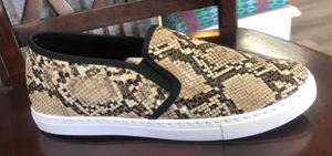 Snakeskin Slip Ons