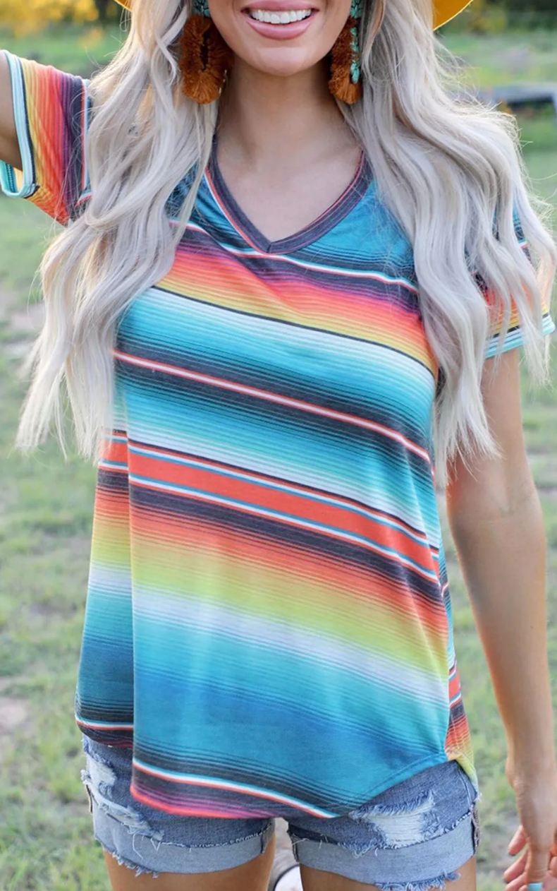 Serape Striped Tee