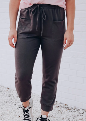 Black Front Pocket Joggers