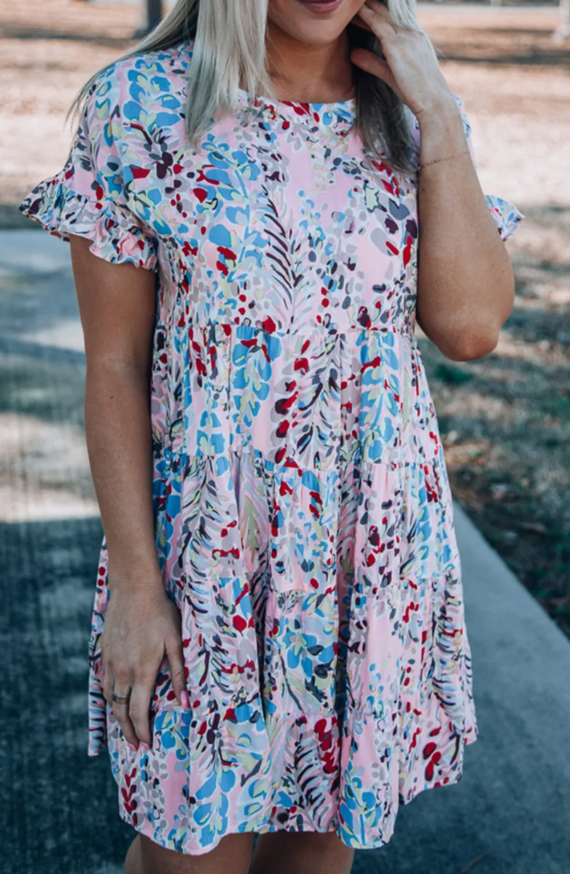Floral Tiered Ruffle Dress