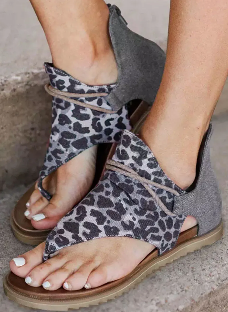 Western Leopard Sandals